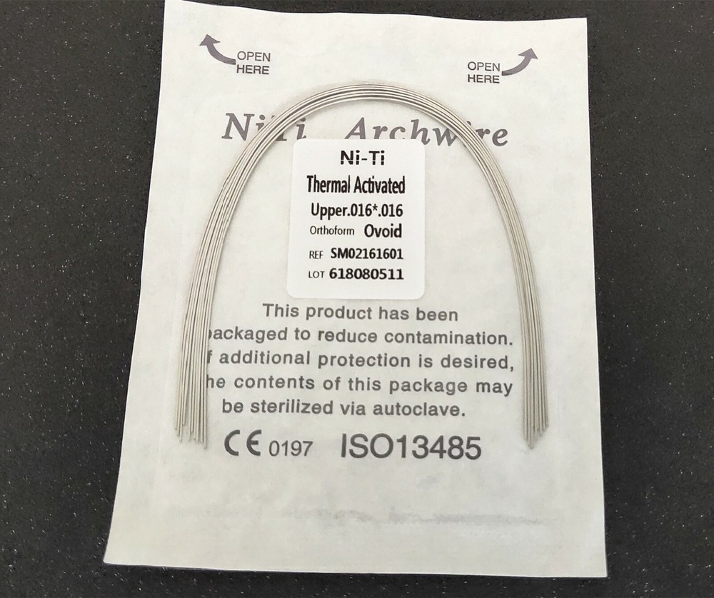 10 Pcs Orthodontic Thermal Activated NITI Rectangular Arch Wires Ovoid Form