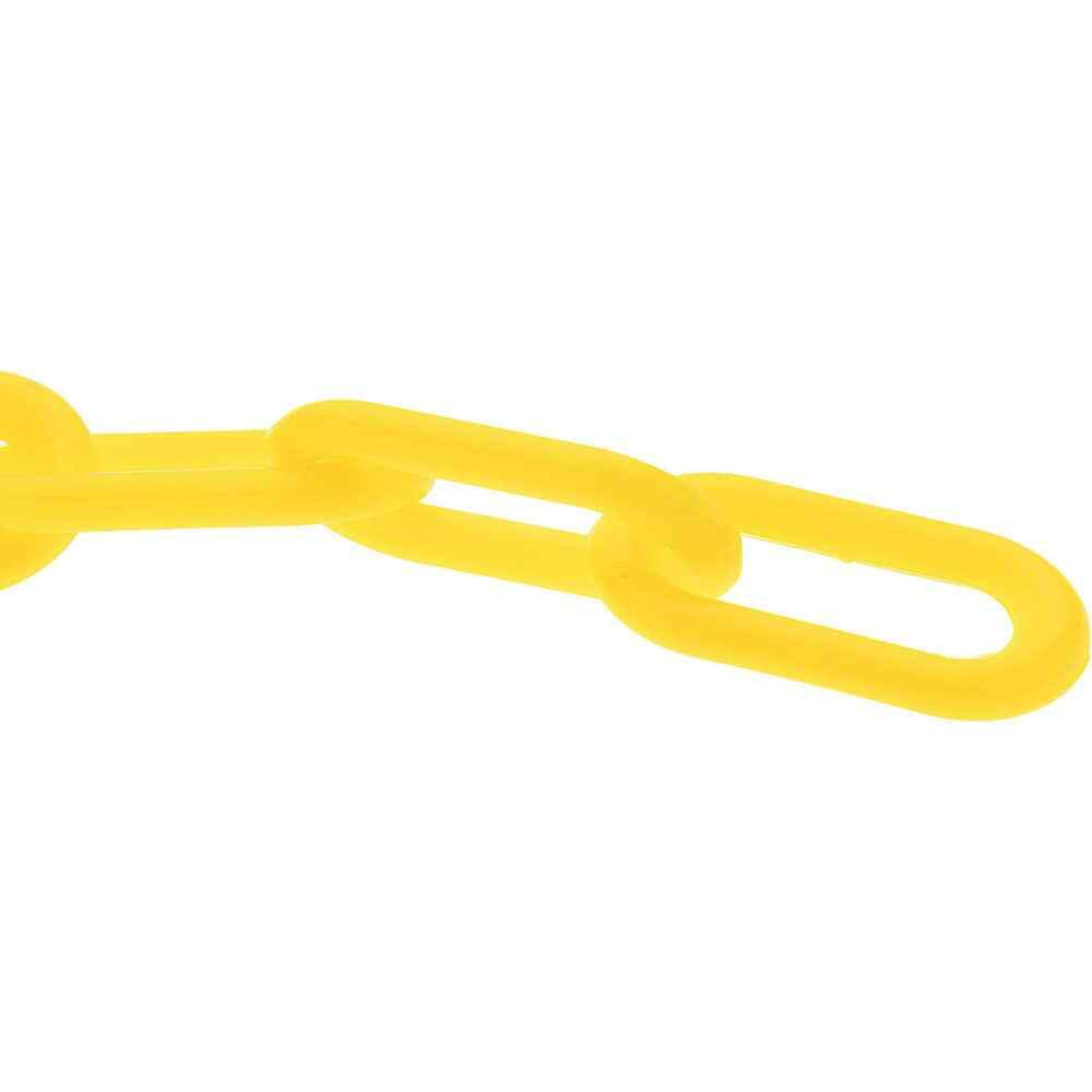 PRO-SAFE Yellow Plastic Chain: 100' Long x 2" Wide