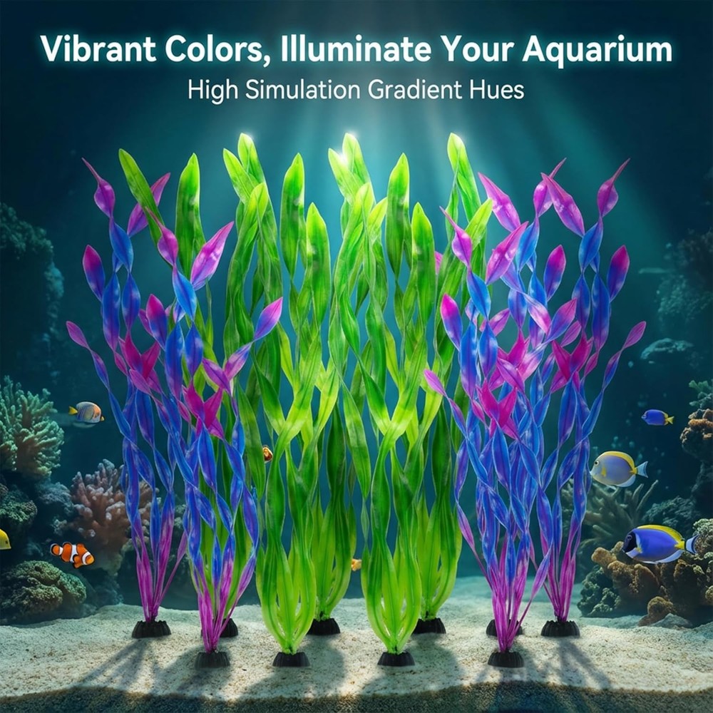 Artificial aquarium plants decoration set