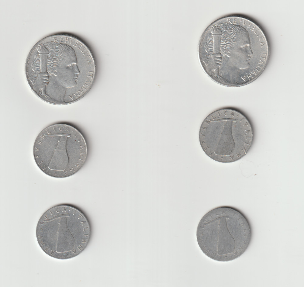 ITALIAN 5,10&20 lire-25 different coins