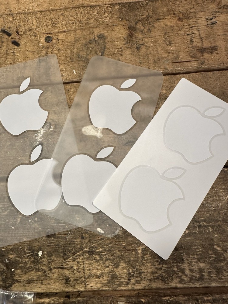 Apple Stickers - White - From iPhone 📱 Sticker 2 Pack OEM Apple