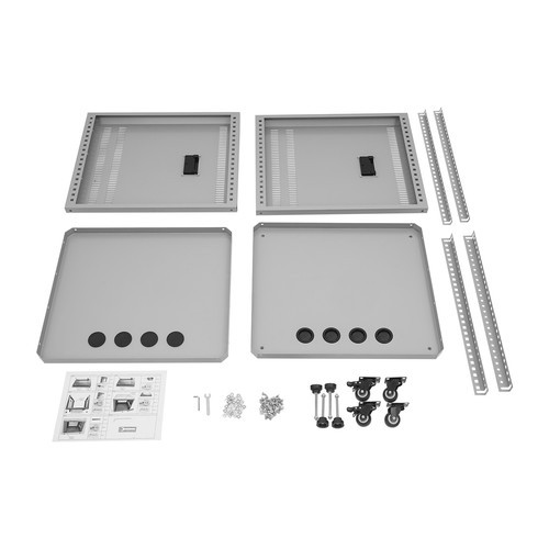 Network & Stereo Rack with Caster Wheels, Rolling Server Rack Open Cabinet