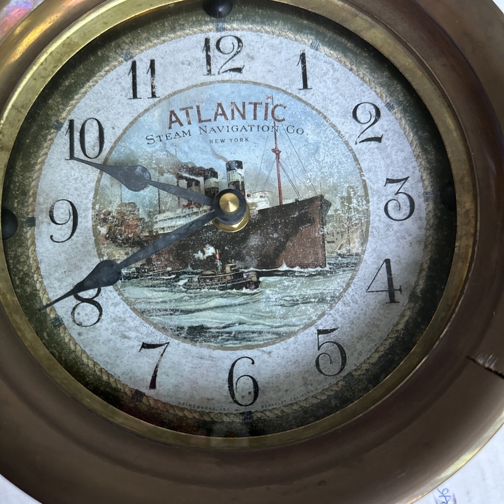 Atlantic Steam Navigation Co. NY Nautical Clock Timeworks, Berkeley, CA