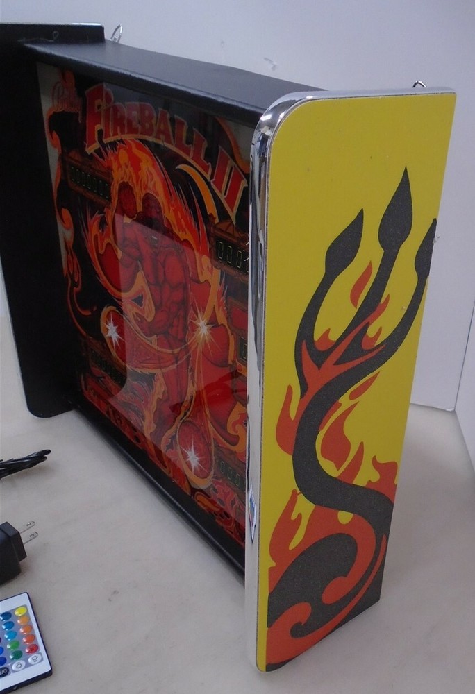Bally Fireball 2 Pinball Head LED Display light box