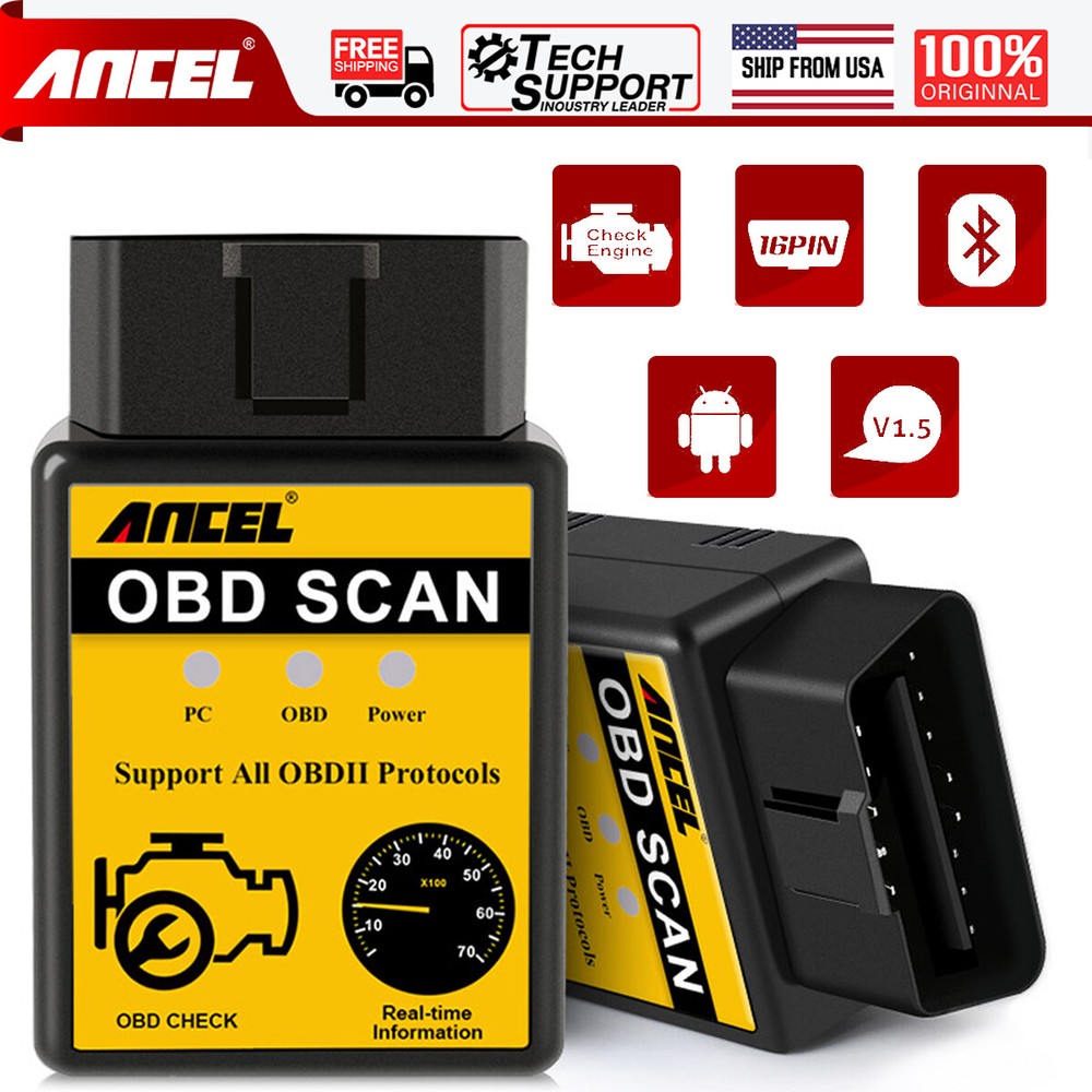 Automotive ELM327 OBD2 Scanner Code Reader Check Engine Fault Diagnostic Tool