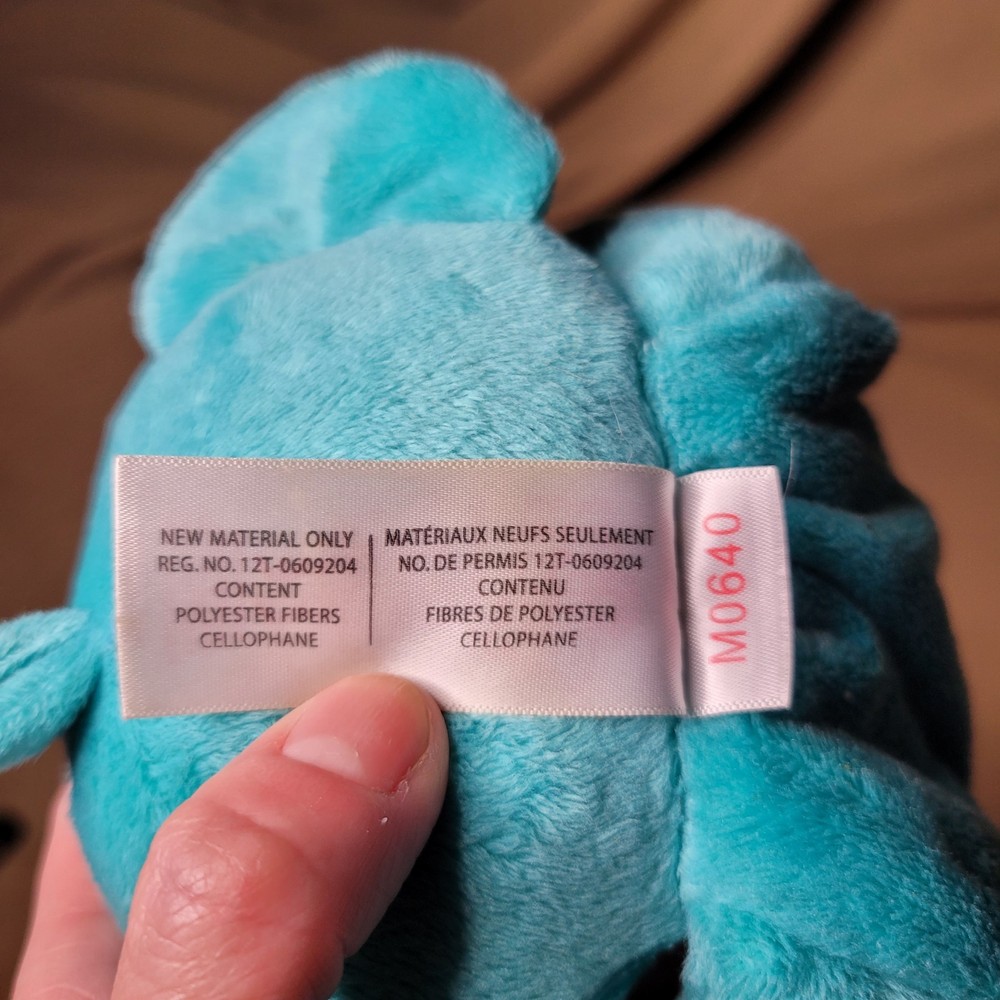 Bright Starts Plush Blue Elephant Teether, Crinkles Toy