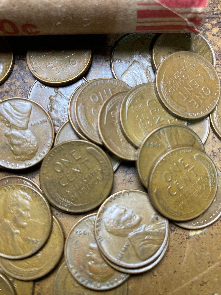 1952 LINCOLN WHEAT CENT PENNY ROLL, nice condition