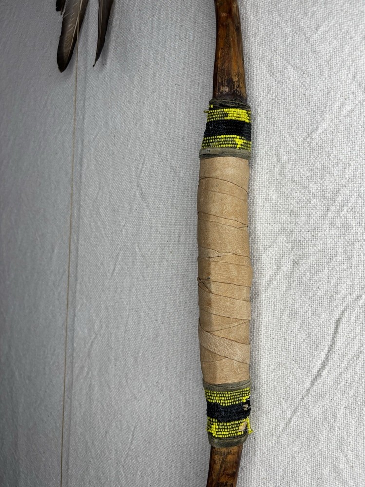 Authentic Native American Navajo Bow With Feathers