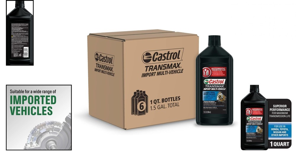 Transmax Import Multi-Vehicle Automatic Transmission Fluid, Pack of 6