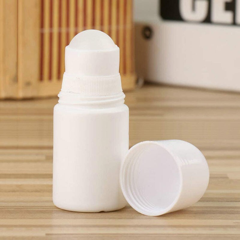3 Pcs Refillable Roll On Bottles Empty Plastic Rollerball Bottles Dispenser 50ML