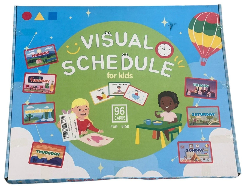 Visual Schedule for Kids, 96 Cards