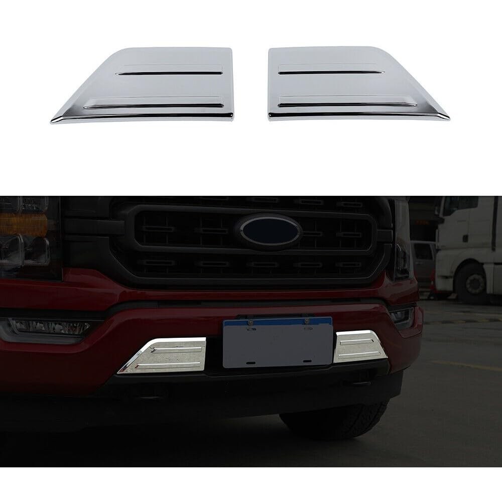 Front Bumper Corner Protector Cover Trim Accessories + Chrome