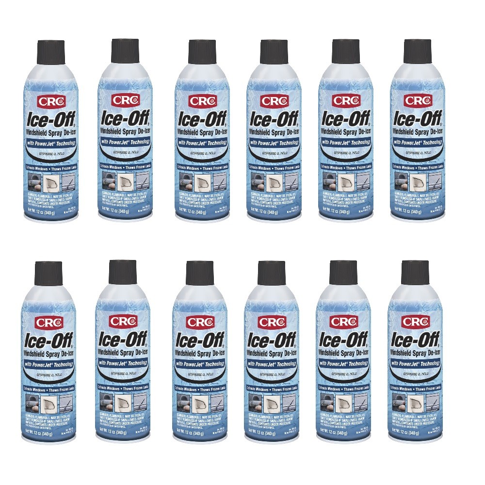 CRC Ice-Off Windshield De-Icer Spray 12 oz 12-Pack