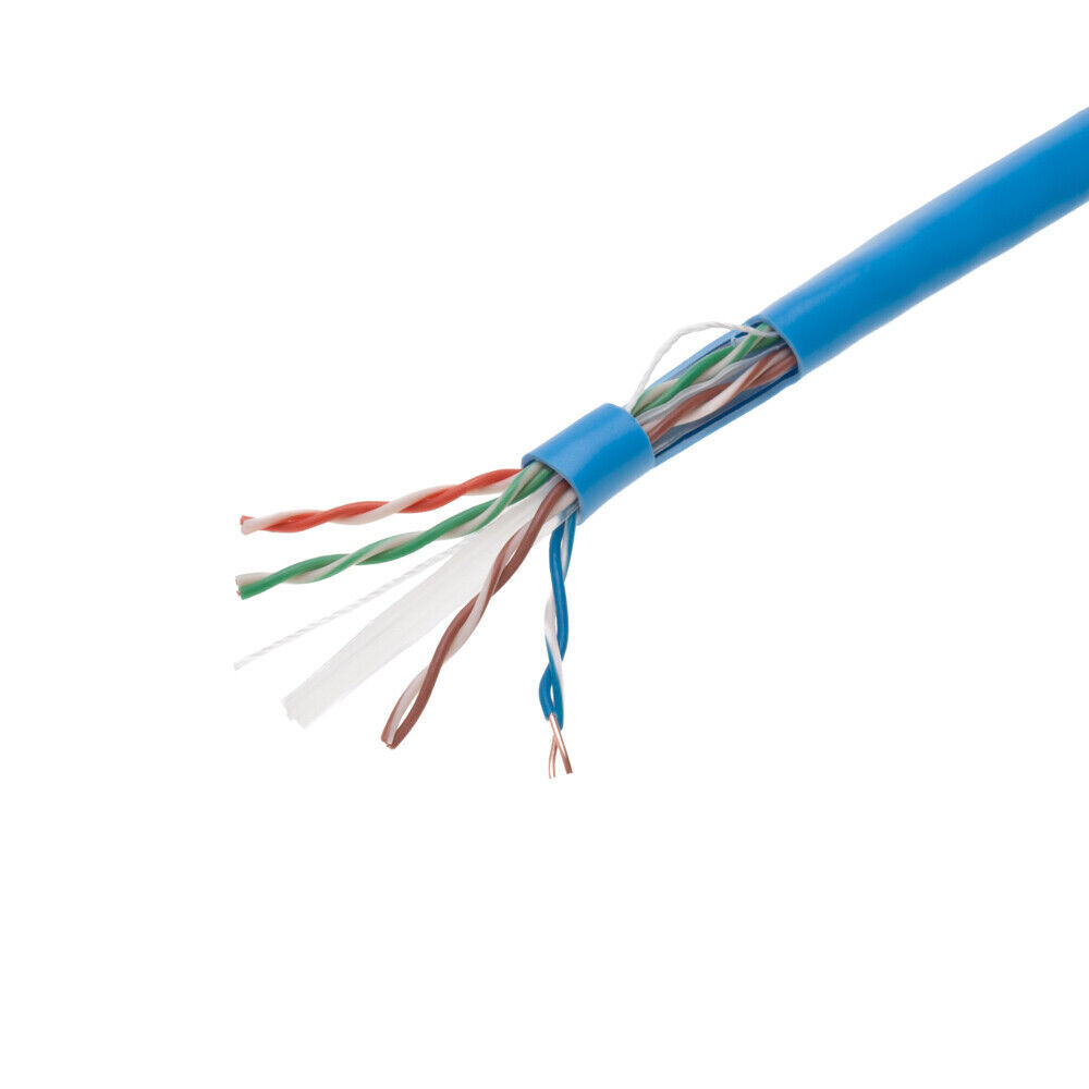 CAT6 500ft UTP Ethernet Network Cable Blue 23AWG LAN Solid Bulk Wire