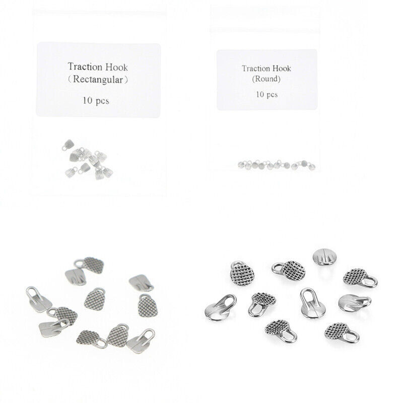 Dental Orthodontic MIM Traction Hook Round/Rectangular Lingual Button Monoblock