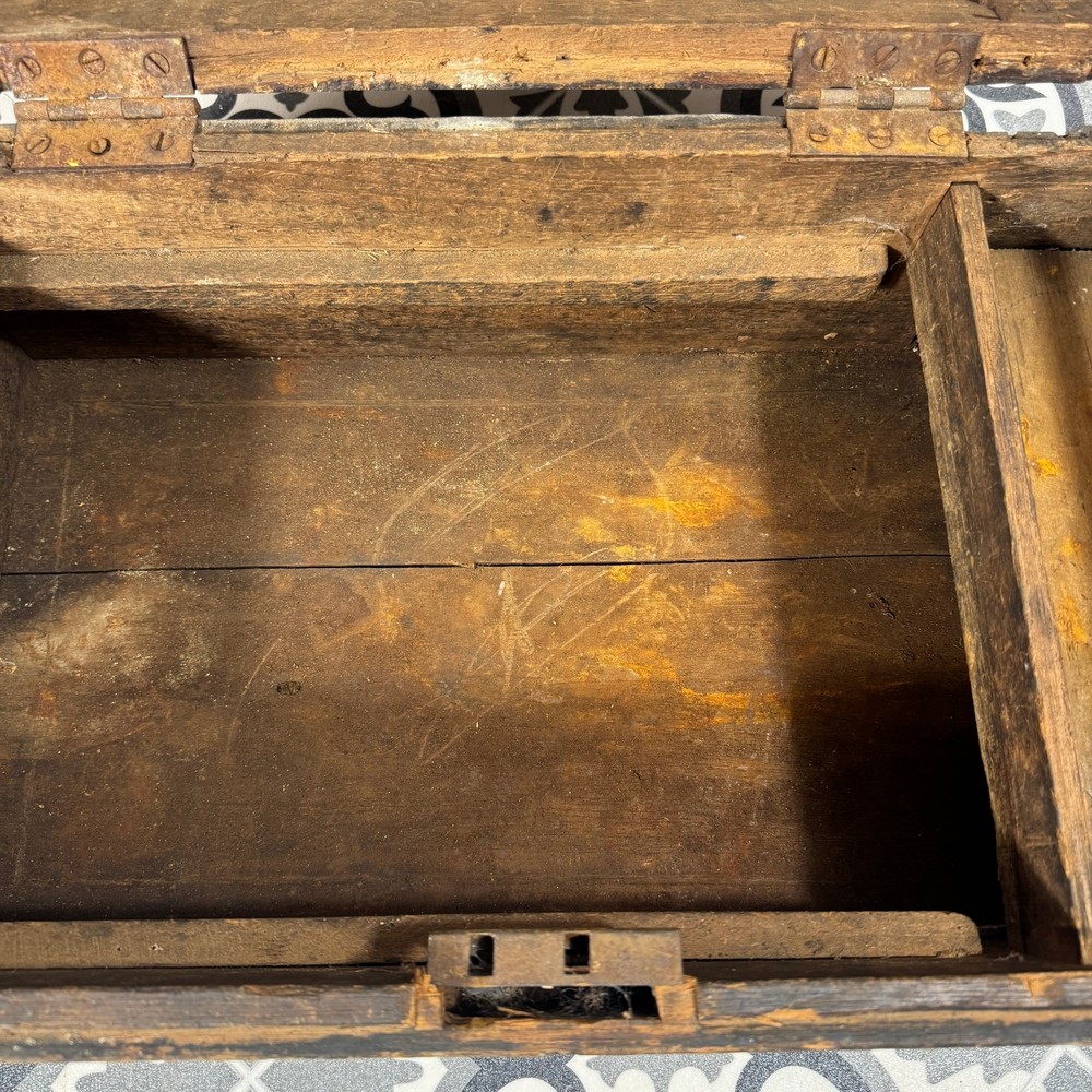 Vintage Workman Tool Chest Pine 1940's Original Iron Hardware