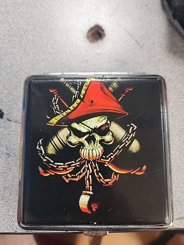 VINTAGE CIGARETTE CASE Holder Pirate