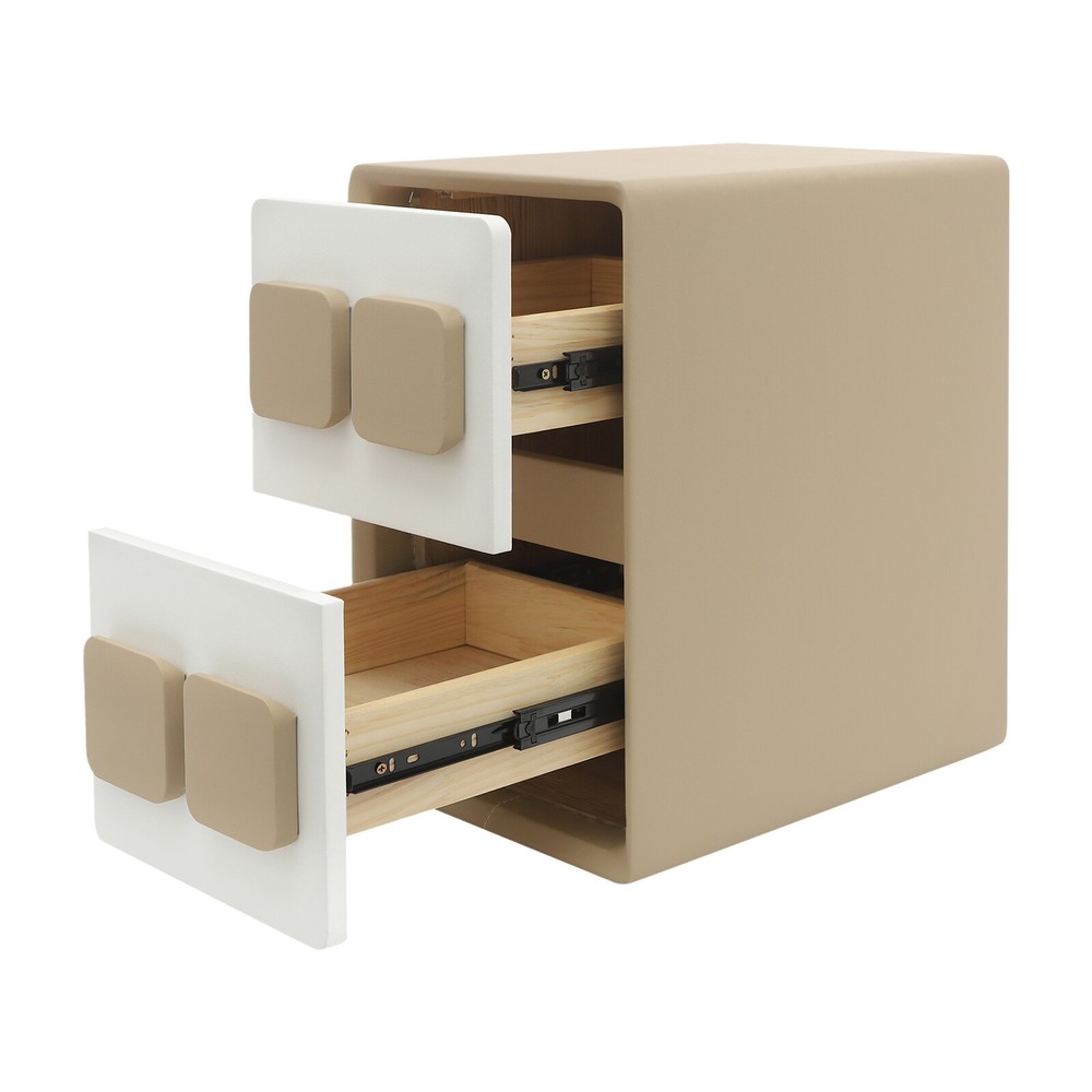 Modern Minimalist End Table, Bedside Table for Bedrooms, Floorstanding End Table