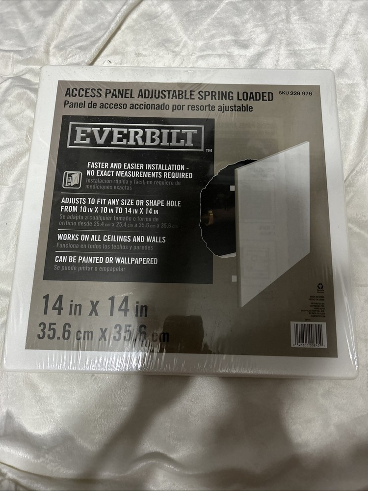 New Everbilt Access Panel Adjustable Spring Loaded 14” X 14” Wht
