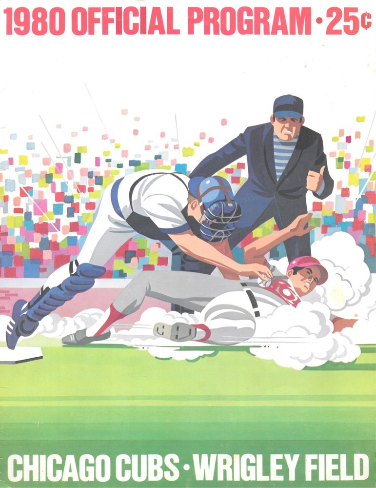 1980 Chicago Cubs Program & Scorecard - Versus Expos - Scored