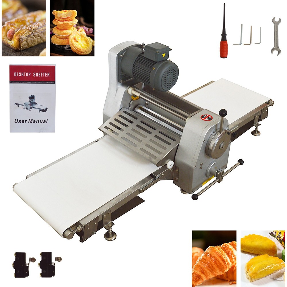 Commercial 110V Dough Sheeter Dough Roller Folding Table Type Pastry Machine