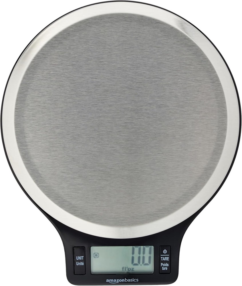 Amazon Basics Digital Kitchen Scale with LCD Display, Batteries Included