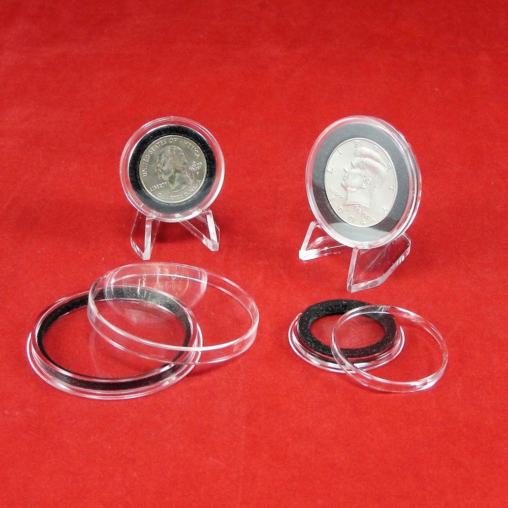 Airtite Coin Holder Capsules - Choose Your Black Ring Type Model and Quantity