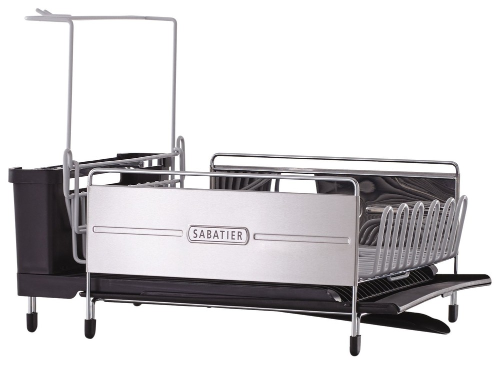 Sabatier Expandable Stainless Steel Dish Rack with Rust-Resistant Soft Coated...