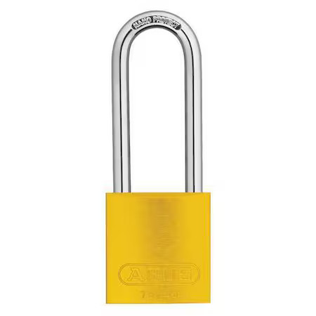 Abus 19371 Keyed Padlock, Open, Rectangular Aluminum Body, Hardened Steel