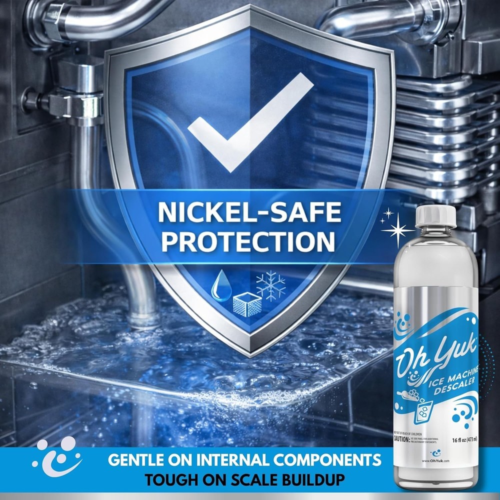 Biodegradable Nickel-Safe Ice Machine Cleaner & Descaler – 16oz Liquid Solution