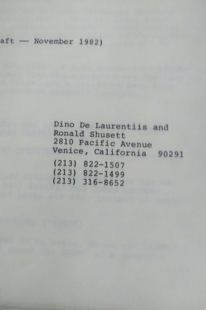 Total Recall - Original 1982 Screenplay/Script - Ronald Shusett, Dan O'Bannon