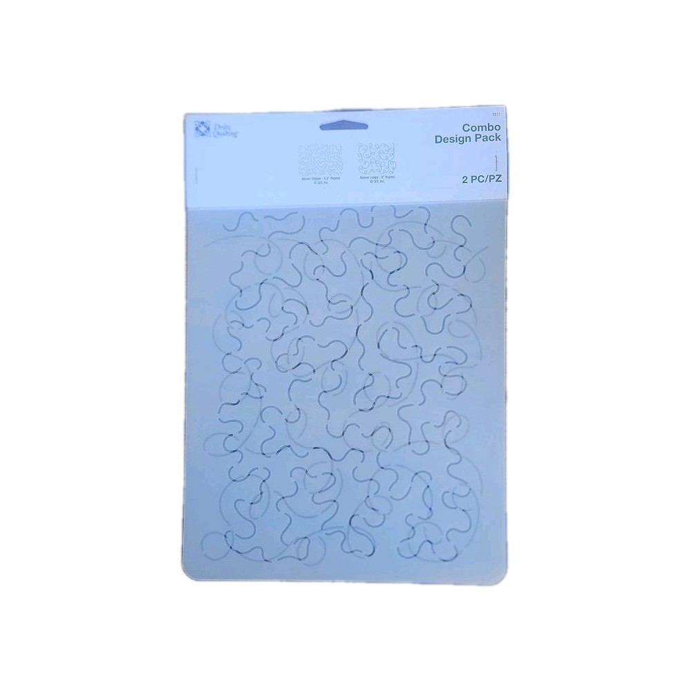 Dritz quilting Combo Design Pack Stensils Square Grid and Clam shell Neverused