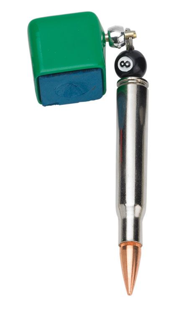Silver Bullet Pocket Chalker with Master Chalk - Billiard Pool Cue Tip Tool