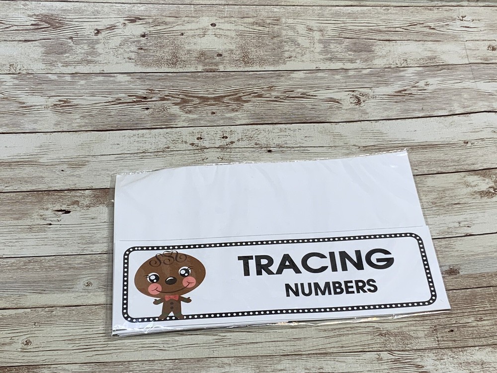 Gingerbread Boy - Themed Learning Centers - Tracing Numbers Laminated