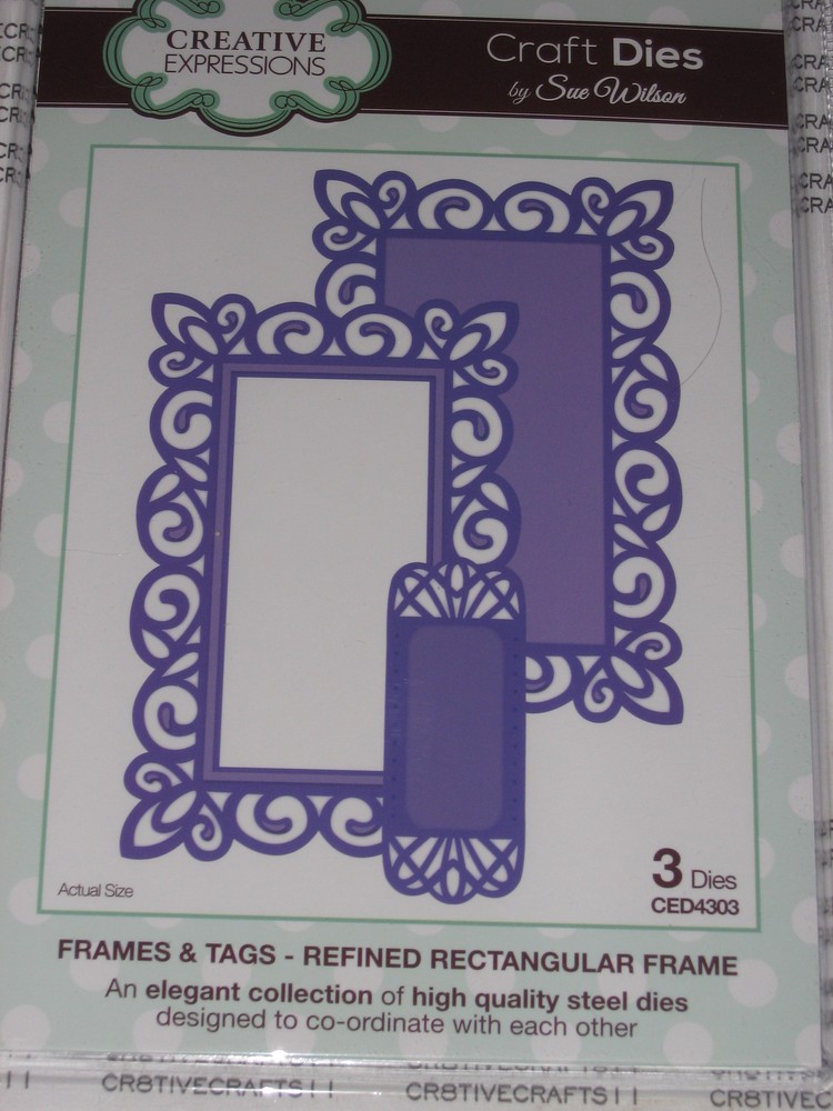 CREATIVE EXPRESSIONS "FRAMES & TAGS - REFINE RECTANGULAR FRM" CED4303 FOR CARDS