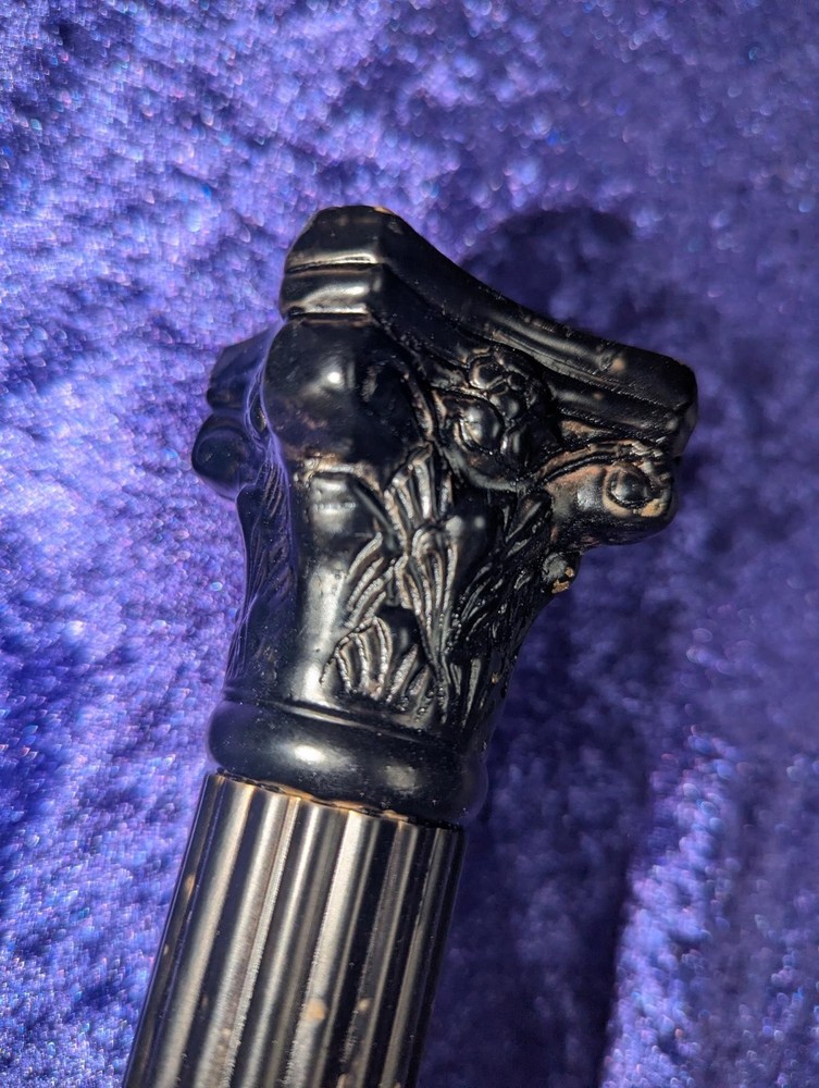 Black Decorative Miniature Corinthian Column Statue