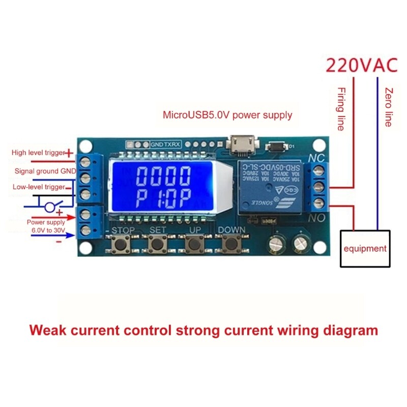 Timer Relays Controller Module Cycle Triggers Delay Timer Electronic Relays