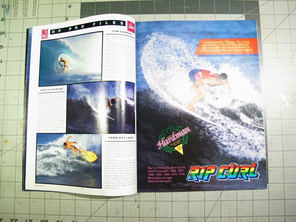 vtg 1980s surf - OP Pro Surf Championship Program 1988