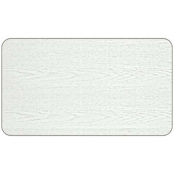 24" x 42" Rectangular Restaurant Table Top with White Birch Laminate Top Finish