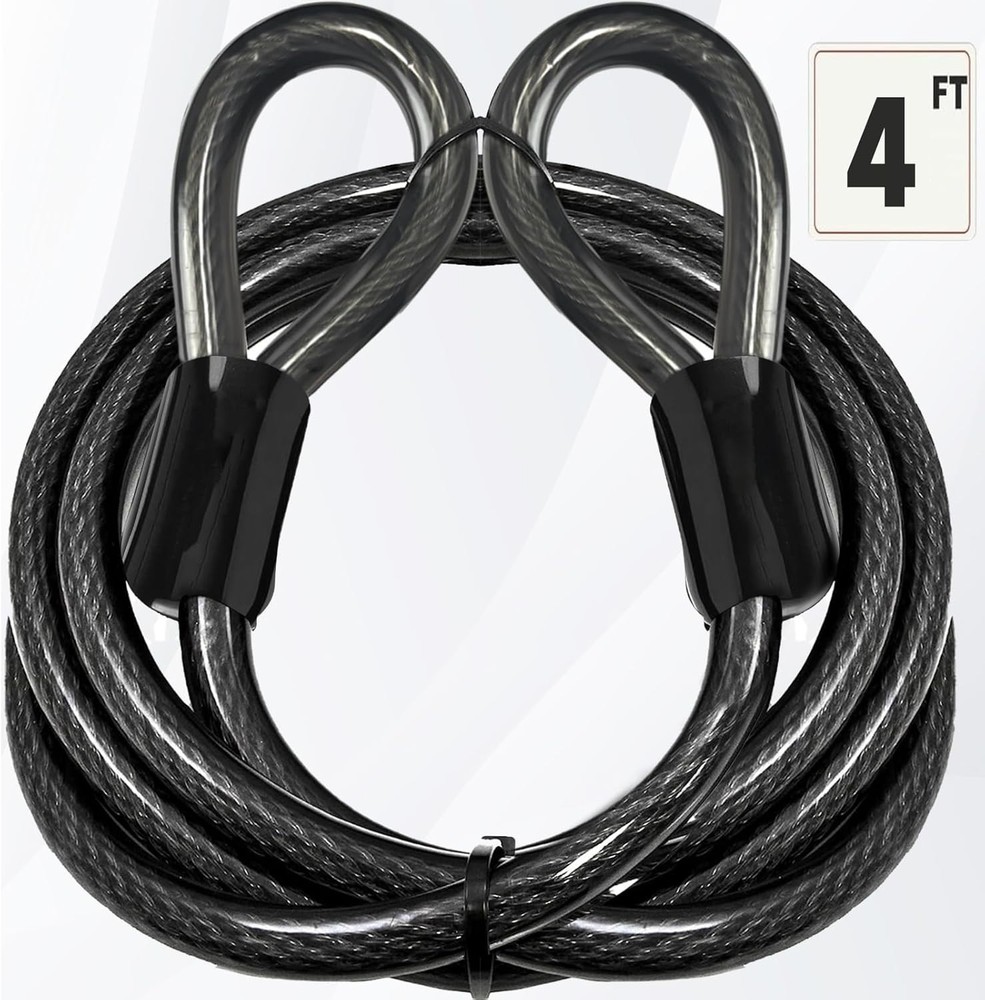 Heavy Duty Security Cable, Commercial Security Cable with Loops, Locking Cabl...