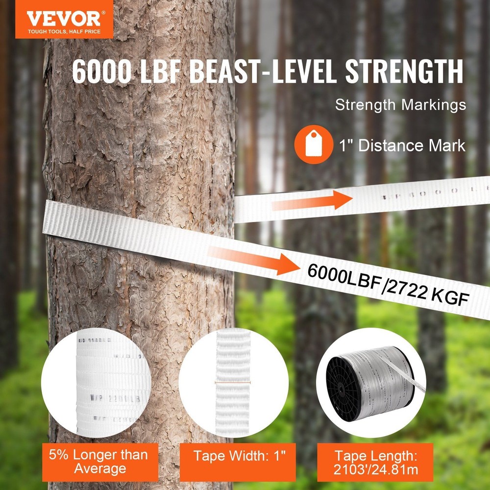 6000lb 1"x2103' High-Load Webbing for Reliable Field Performance