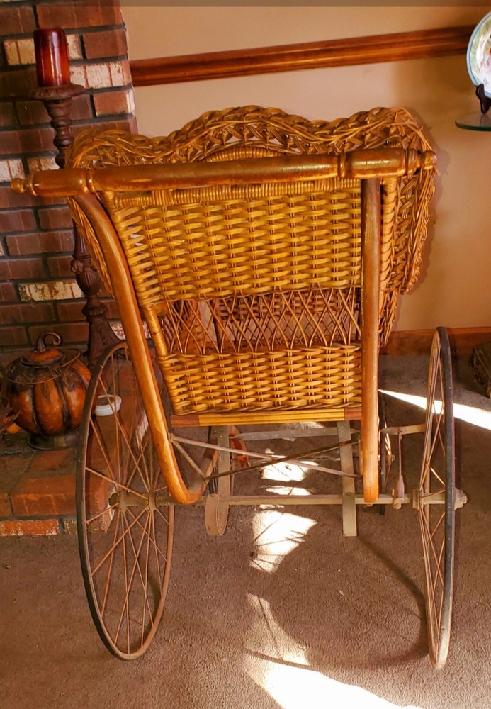 Wicker Baby Stroller 1885