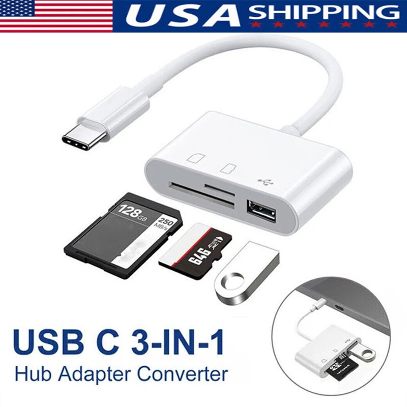 TF/SD Card Adapter Camera Reader Camera Android Type-c For iPhone17 Pro Max Plus