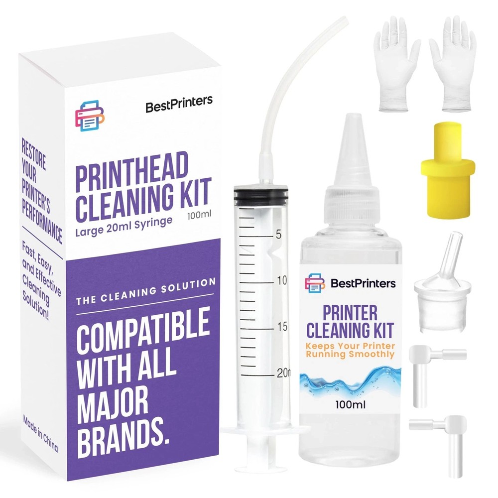 Printer Cleaning Kit for Epson HP Brother Inkjet Printhead Cleaner Solution