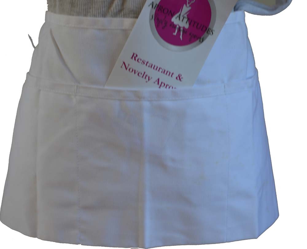 3 pocket waist aprons for servers assorted prints from solid to assorted prints