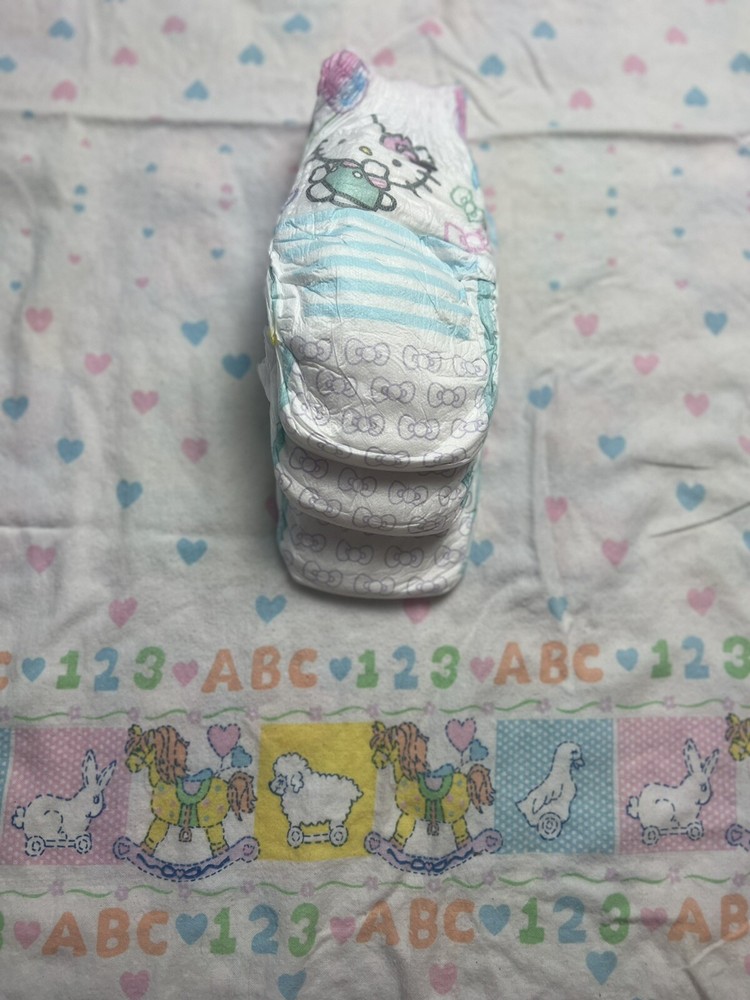 Vintage Hello Kitty Easy-Ups Pull-Ups Diapers- 3 Pack Discreet Ship- *Very Rare*