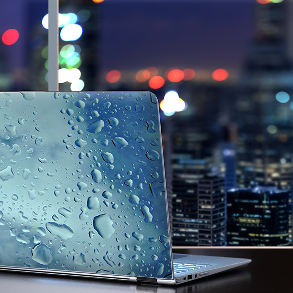 Universal Laptop Skins wrap for 15" - Raindrops