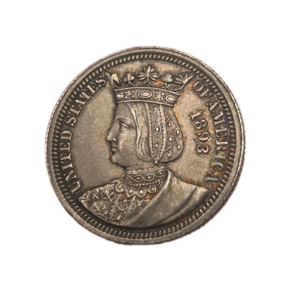 1893 Isabella Commem Quarter .25. Original Unc.