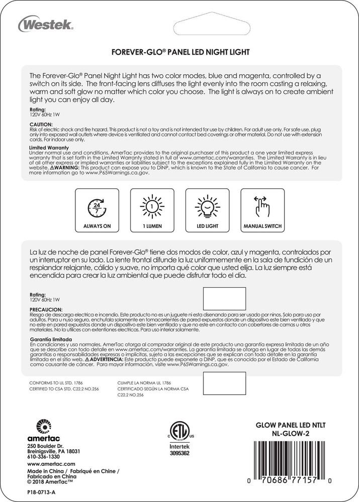 Westek NL-Glow-2 Lighting, White