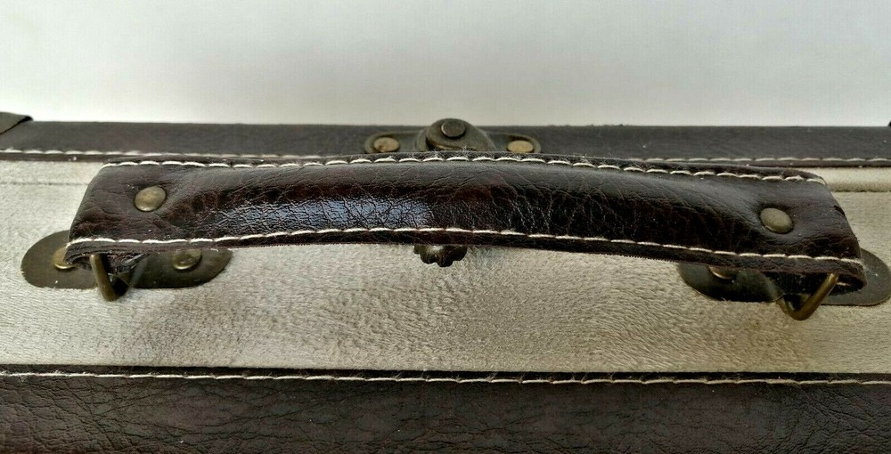 Vintage Alcantara Leather Cigar Case Cuban Box Deco Box